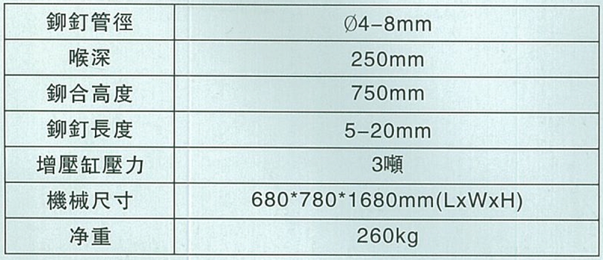 氣動三粒/四粒鉚釘機