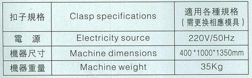 電(diàn)動打扣機